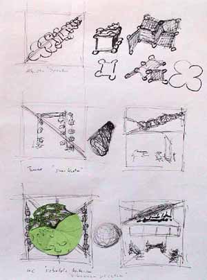 Siebold's Hanging Gardens: Sketch